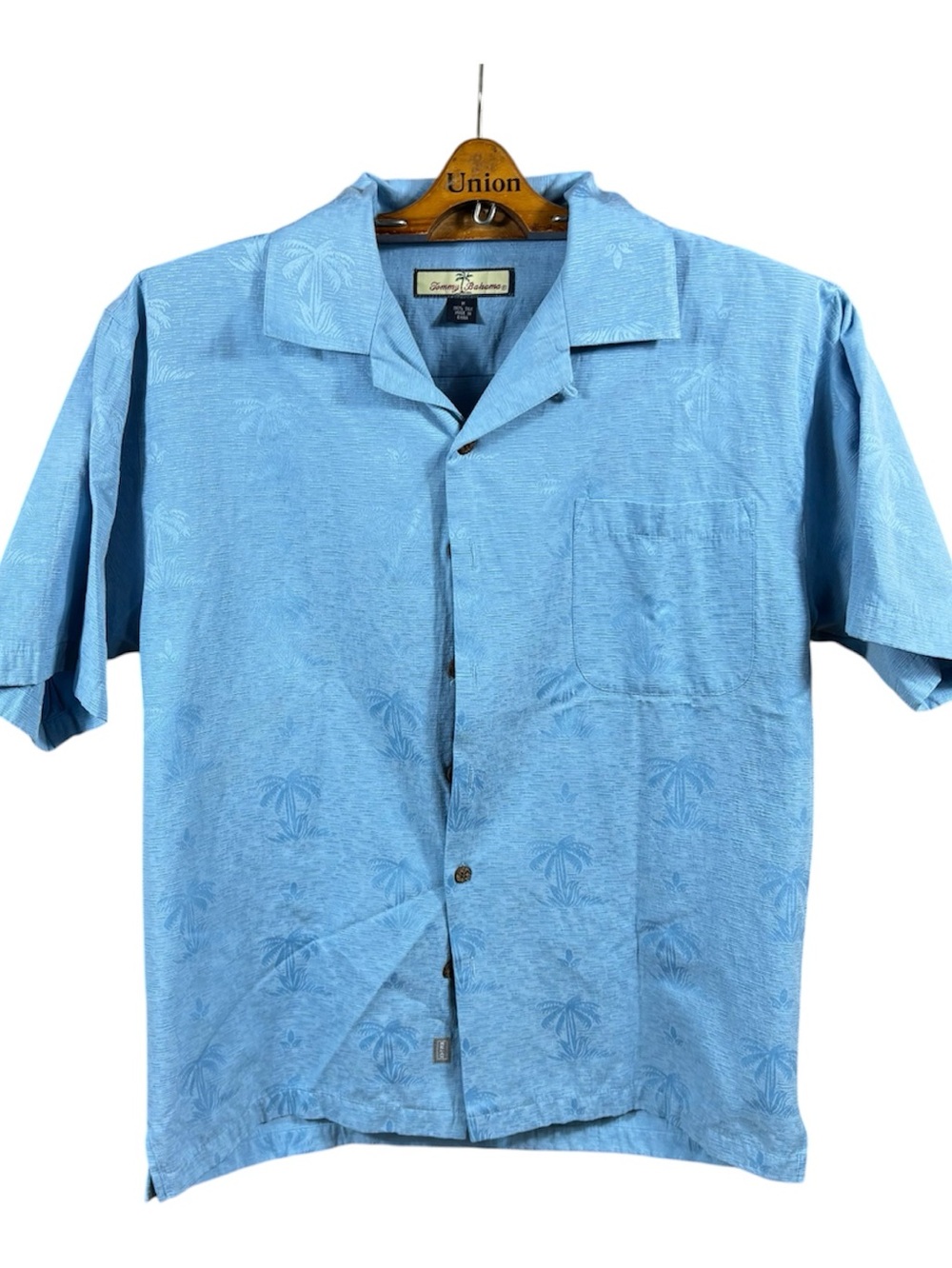 Tommy Bahama Silk Men’s/ Unisex Button Up Embroidered Shorts Sleeve Shirt Size M
